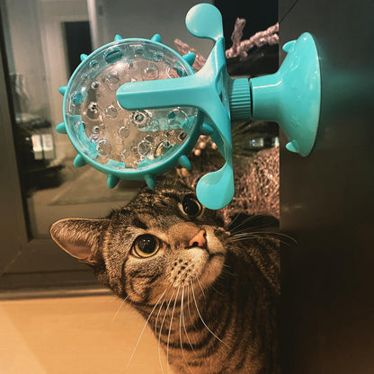 Petmiva Treats Wheel Interactive Puzzle Feeder Toy for Cats