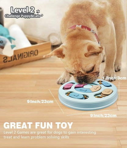 Petmiva Brainy Puzzle Feeder for Dogs & Cats – Slow Eating Toy