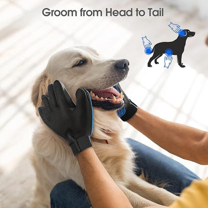 Petmiva WhisPaw 2-in-1 Deshedding Grooming Glove for Dogs & Cats