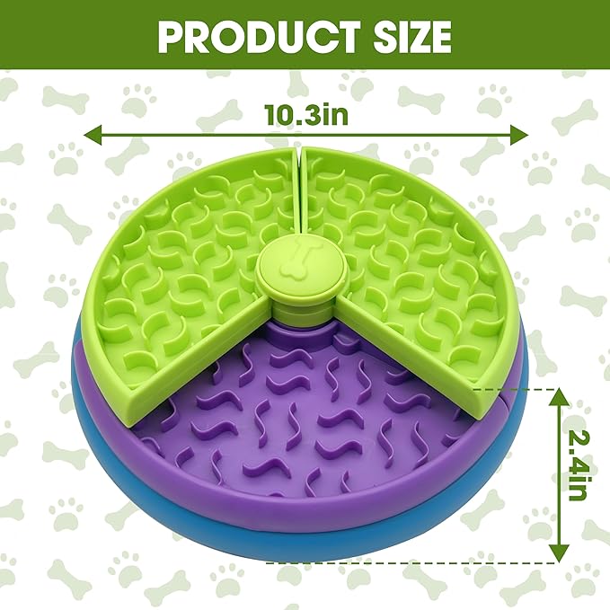 Petmiva Triple Maze Slow Feeder Bowl for Dogs & Cats – Anti-Gulping