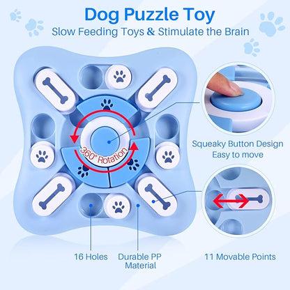 Petmiva Puzzle Bites Interactive Slow Feeder Bowl for Dogs & Cats