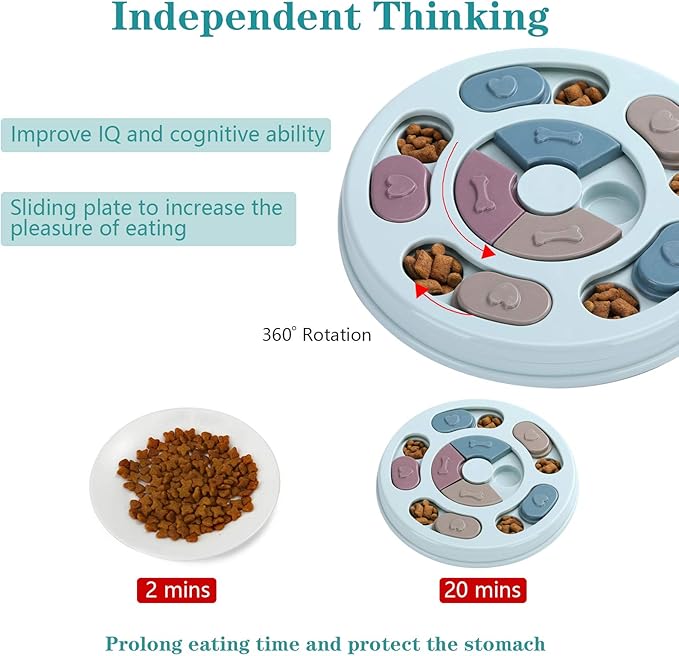 Petmiva Brainy Puzzle Feeder for Dogs & Cats – Slow Eating Toy