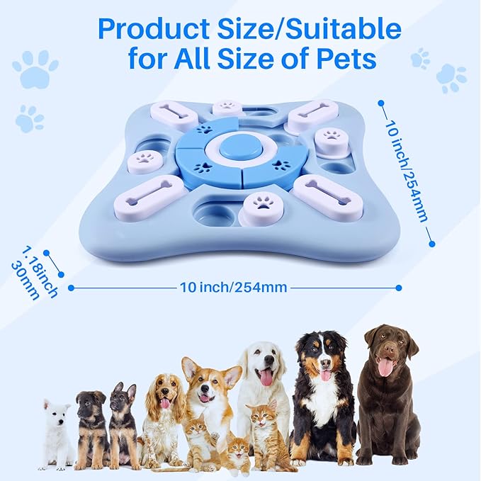 Petmiva Puzzle Bites Interactive Slow Feeder Bowl for Dogs & Cats