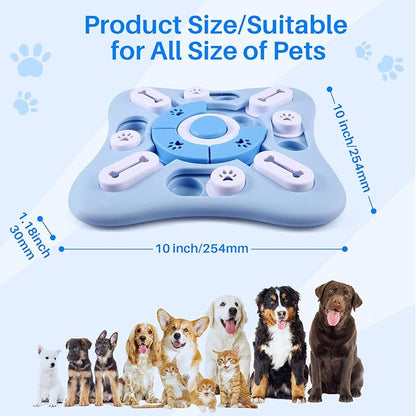 Petmiva Puzzle Bites Interactive Slow Feeder Bowl for Dogs & Cats
