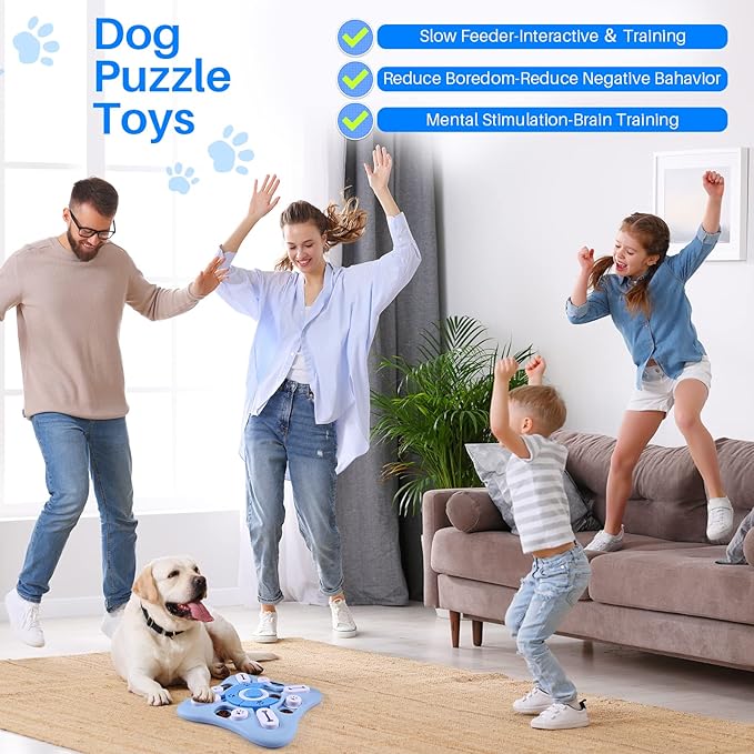 Petmiva Puzzle Bites Interactive Slow Feeder Bowl for Dogs & Cats