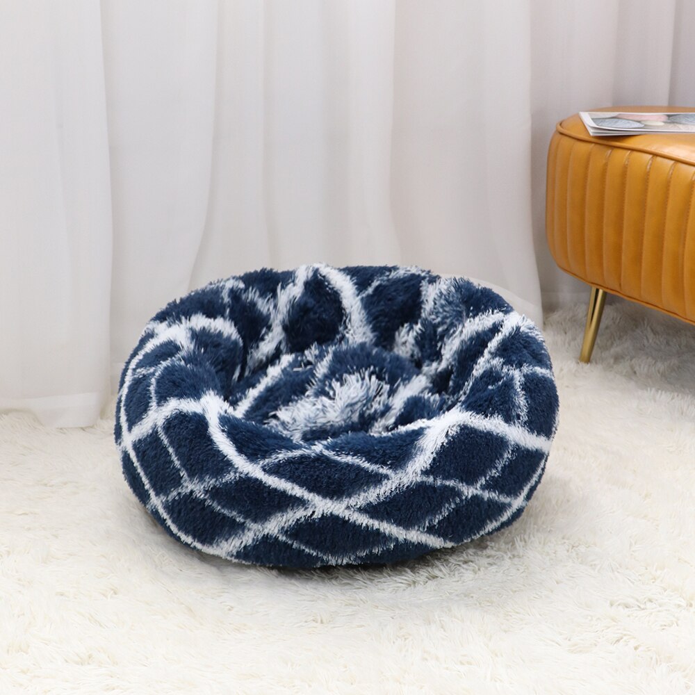 Petmiva Donut Round Pet Bed for Dogs & Cats – Cozy Cushion