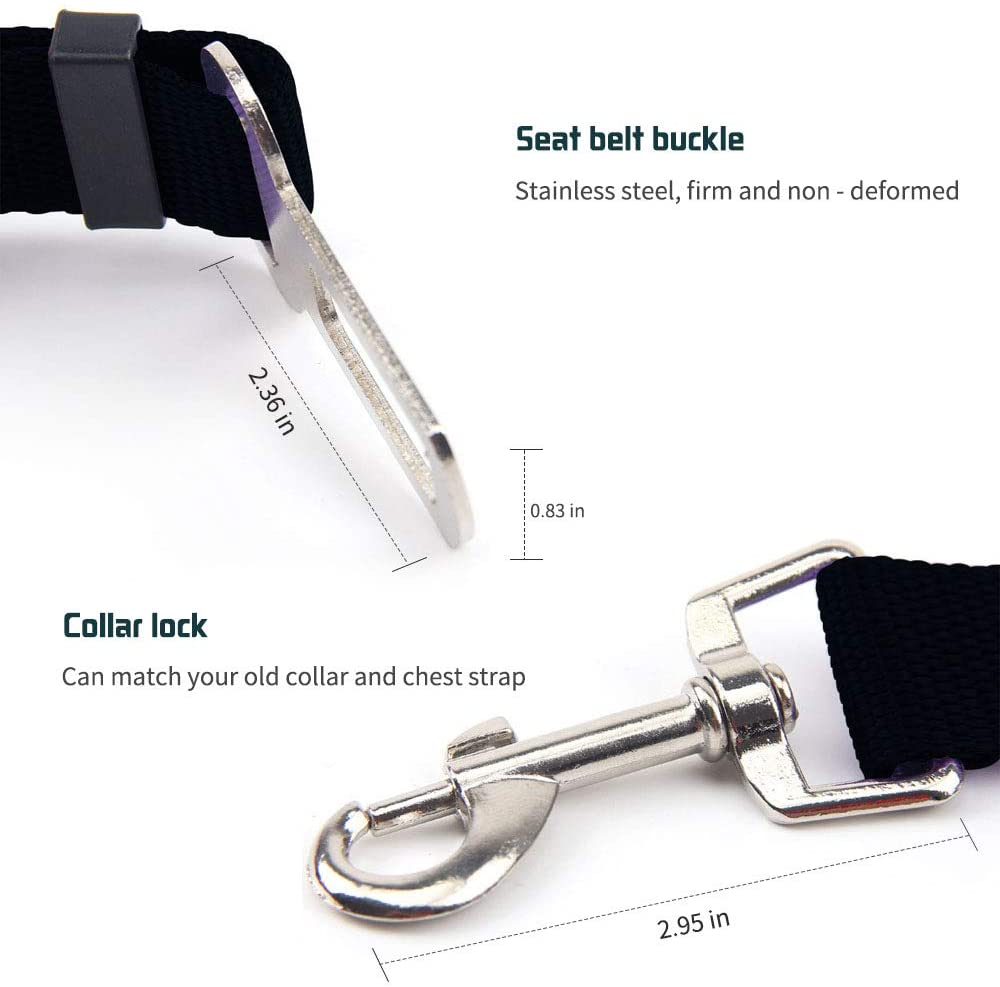 Petmiva Pet Car Seat Belt for Dogs & Cats – Safety Harness