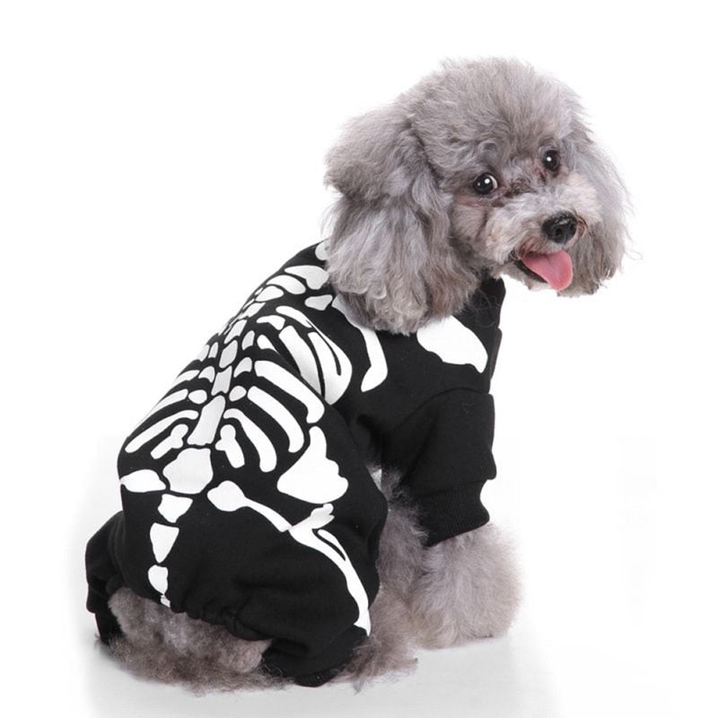Petmiva Skeleton Halloween Costume for Dogs & Cats
