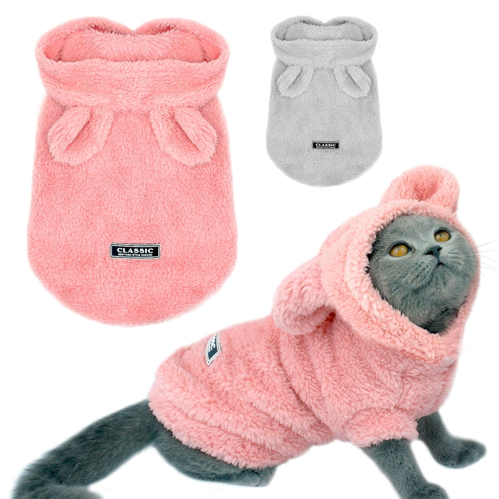 Petmiva Fluffy Jacket for Cats – Cozy Winter Pet Clothing