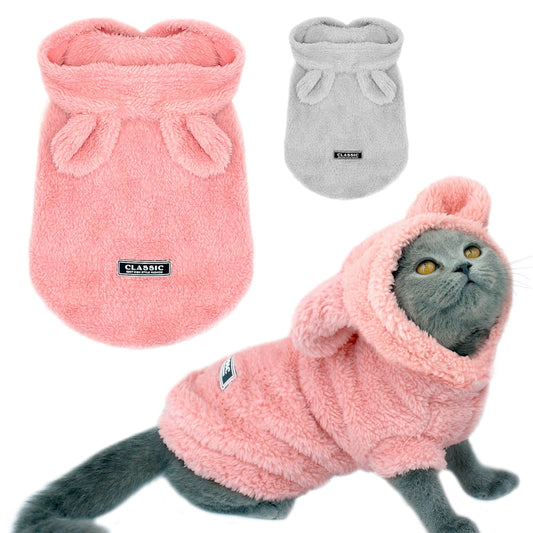 Petmiva Fluffy Jacket for Cats – Cozy Winter Pet Clothing
