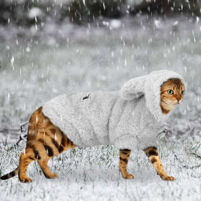 Petmiva Fluffy Jacket for Cats – Cozy Winter Pet Clothing