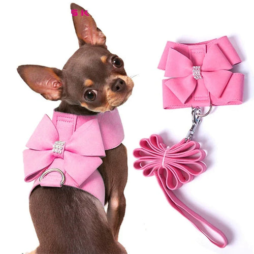 Petmiva Bow Harness for Dogs & Cats – Adjustable Chest Strap