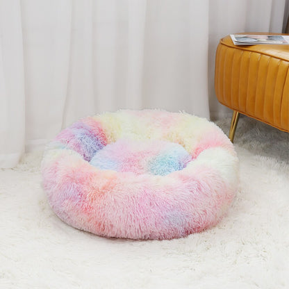 Petmiva Donut Round Pet Bed for Dogs & Cats – Cozy Cushion