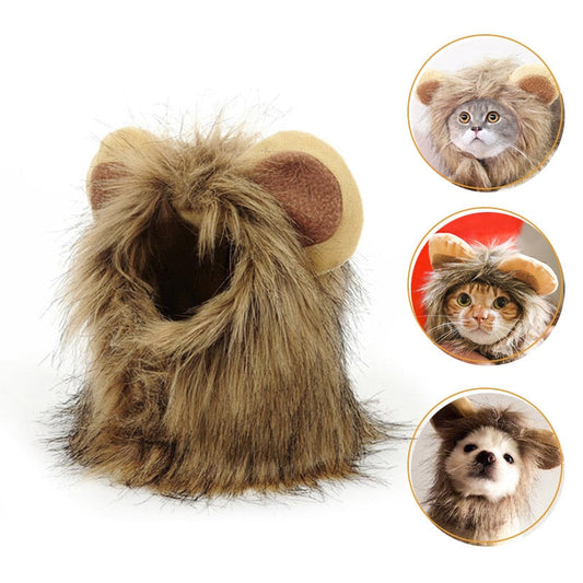 Petmiva Lion Wig Costume for Cats – Mane Headwear