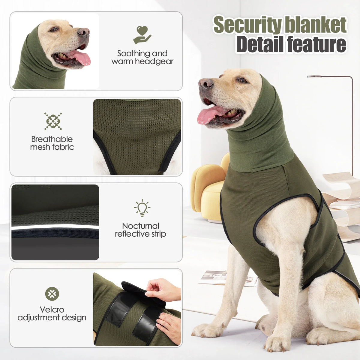 Petmiva CalmiVest Anxiety Relief Costume for Dogs & Cats