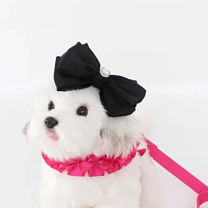 Pink Bow Harness for Dogs & Cats – Adjustable Vest