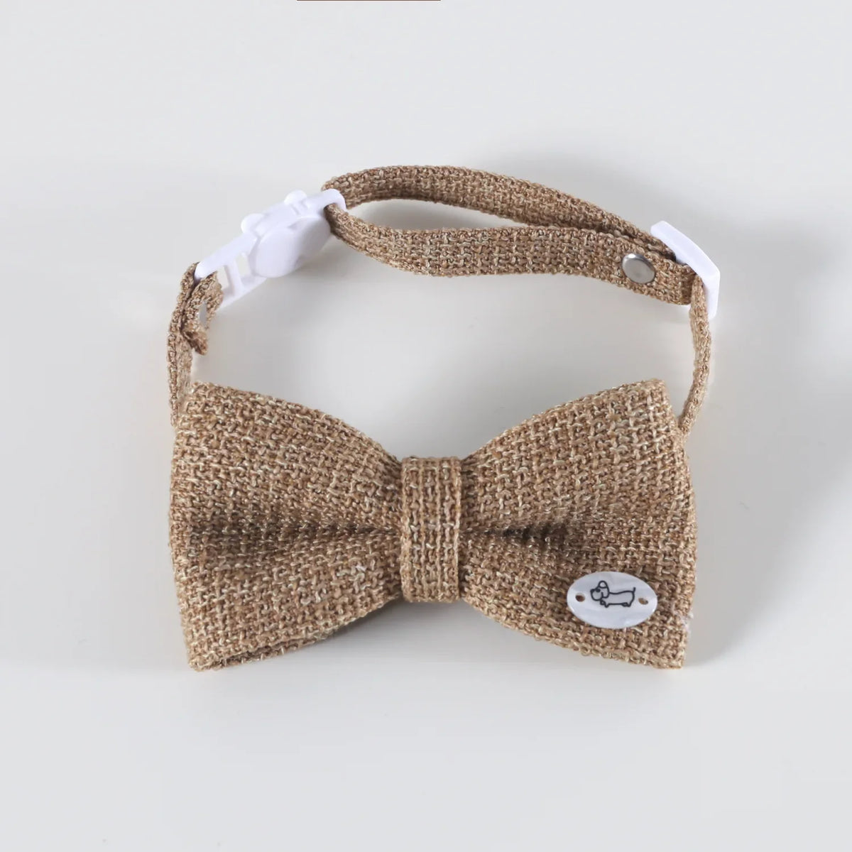 Petmiva Linen Bow Tie Collar for Dogs & Cats