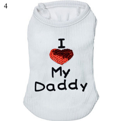 Petmiva I Love My Mom & Daddy T-Shirt for Dogs & Cats