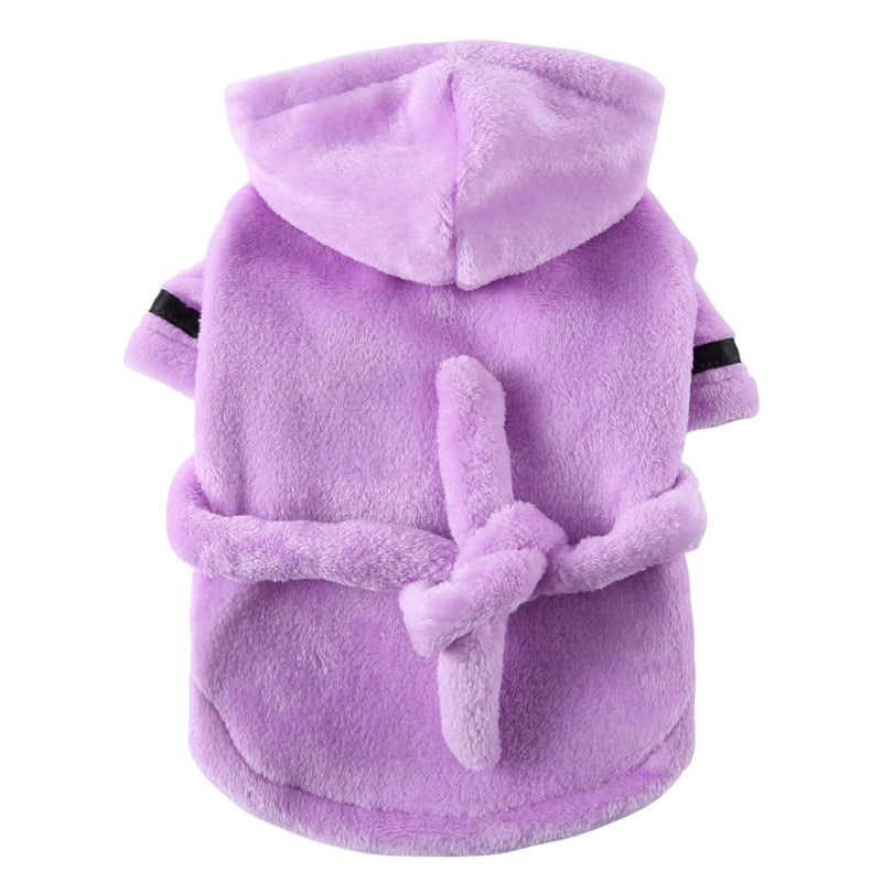 Petmiva Soft Pet Bathrobe for Dogs & Cats – Quick-Dry Towel Robe