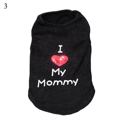 Petmiva I Love My Mom & Daddy T-Shirt for Dogs & Cats