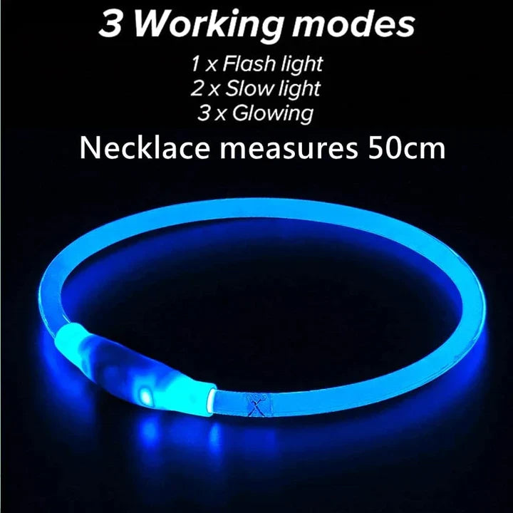 Petmiva LED Collar for Dogs & Cats – Light-Up Safety Collar