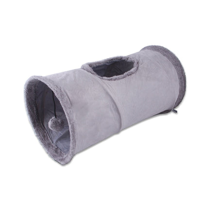 Petmiva Suede Tunnel Cat Play Tunnel for Cats – Hideaway Toy