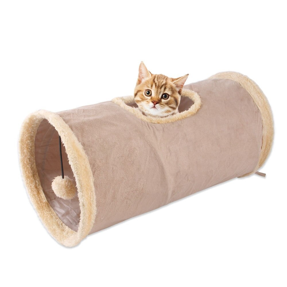 Petmiva Suede Tunnel Cat Play Tunnel for Cats – Hideaway Toy
