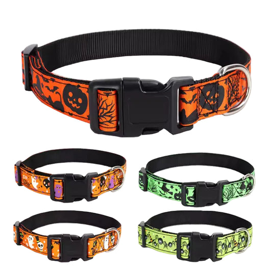 Petmiva Pumpkin Pet Collar for Dogs & Cats – Halloween Accessory