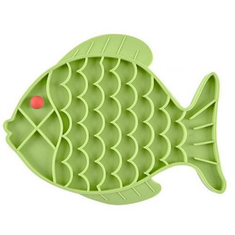 Petmiva Fish Dish Silicone Lick Mat Slow Feeder for Dogs & Cats