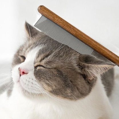 Petmiva Samson Grooming Comb for Dogs & Cats – Wooden Handle