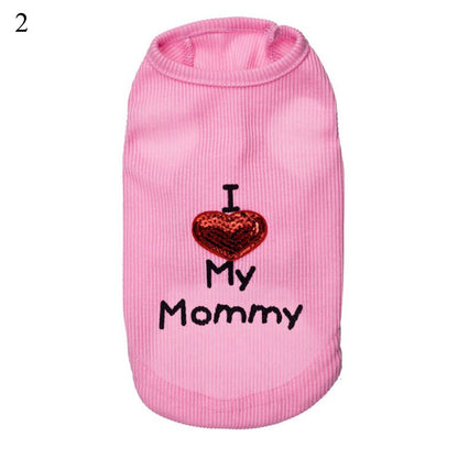 Petmiva I Love My Mom & Daddy T-Shirt for Dogs & Cats