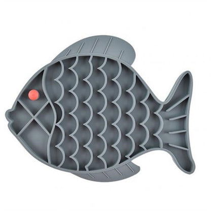 Petmiva Fish Dish Silicone Lick Mat Slow Feeder for Dogs & Cats