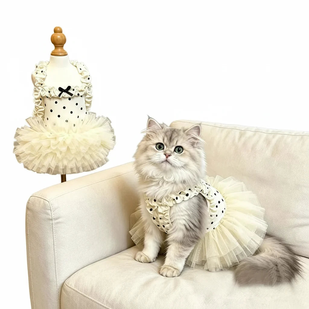 Petmiva Dottie Pet Dress for Dogs & Cats – Polka Dot Clothing