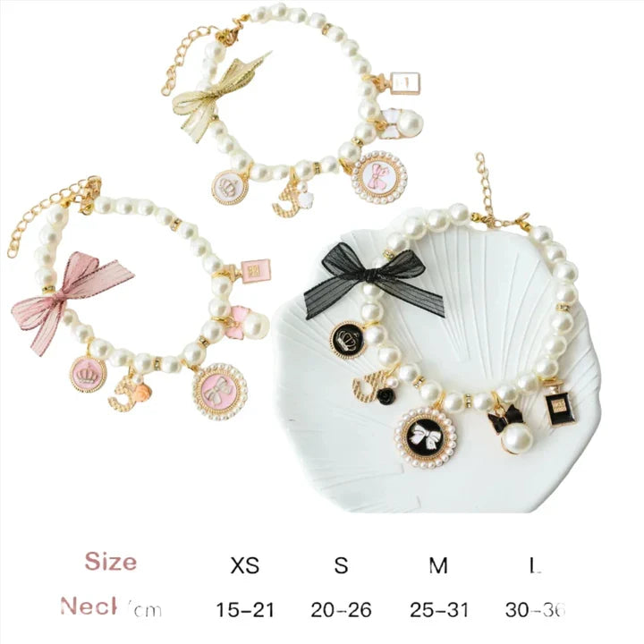 Petmiva Pearl Collar Necklace for Dogs & Cats – Pet Jewelry