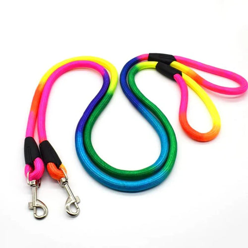 Petmiva Rainbow Leash for Dogs & Cats – Colorful Walking Lead