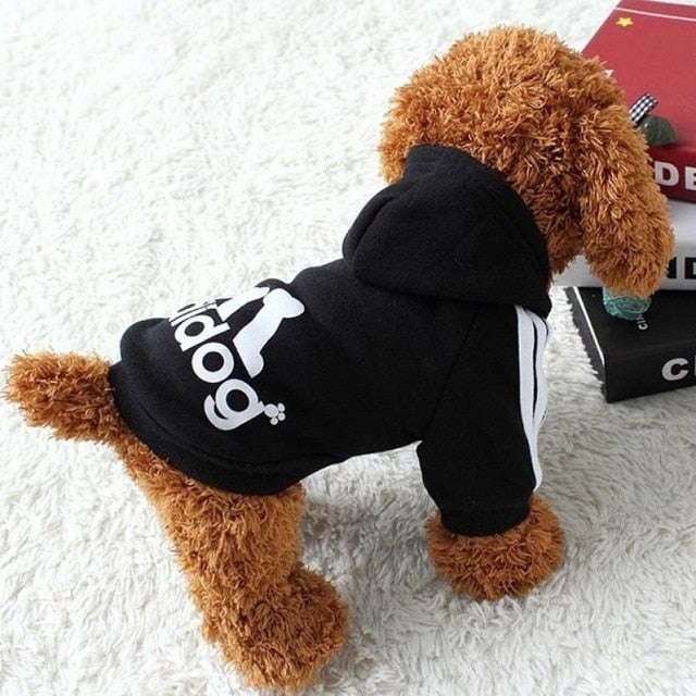 Petmiva Adidog Hoodie for Small Dogs & Cats – Sporty Pet Sweatshirt