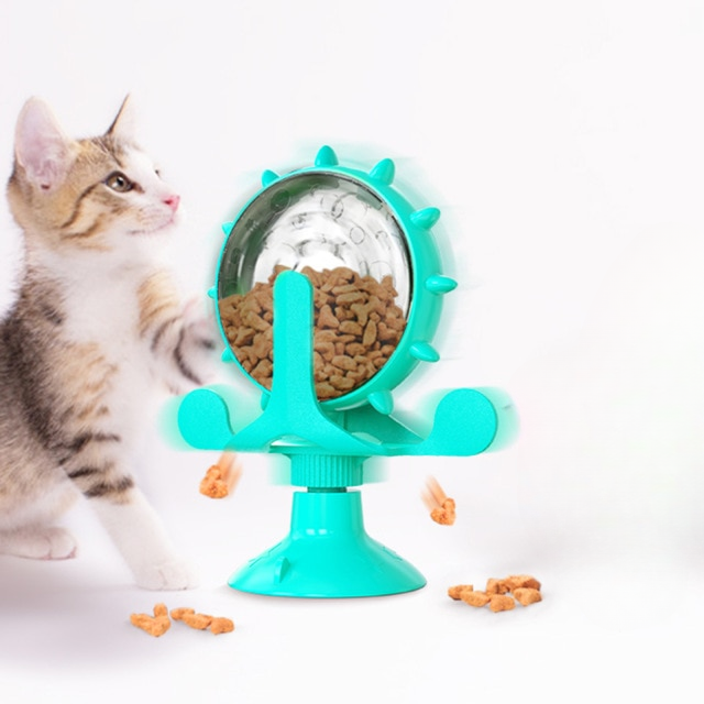 Petmiva Treats Wheel Interactive Puzzle Feeder Toy for Cats