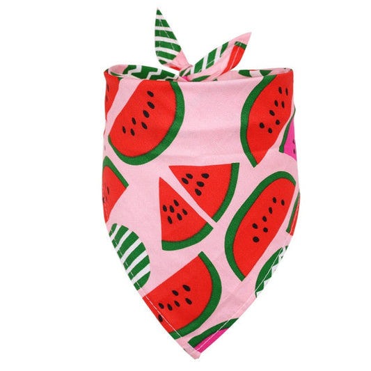 Petmiva Fruity Pet Bandana for Dogs & Cats – Colorful Neck Scarf