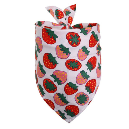 Petmiva Fruity Pet Bandana for Dogs & Cats – Colorful Neck Scarf